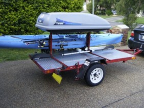 Kayak Trailer with Roof Pod