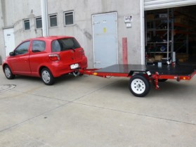 Yaris with 8x4 folding trailer