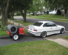 Race car mini trailer