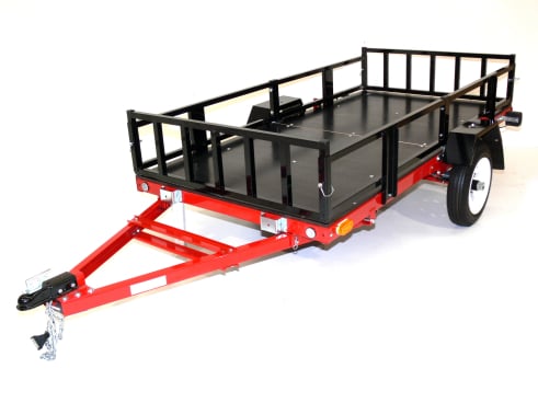 Trailer With Steel Sides and Loading Ramps 8x4